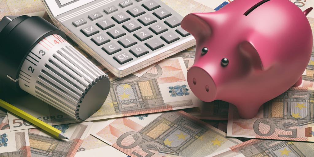 Sparschwein, Geld Thermostat